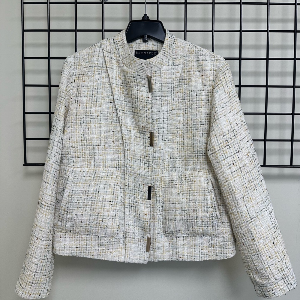 Bernardo Ivory Tweed Blazer